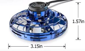 Mini OVNI con Luz Spinner con carga USB-Azul - additional image 3