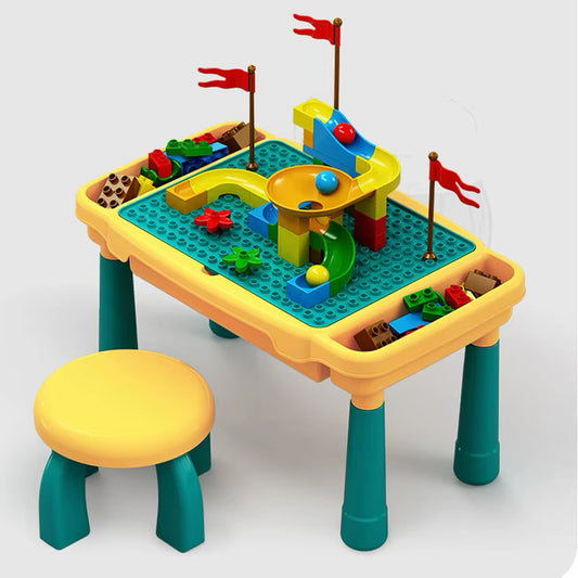 Juego de mesa y silla con bloques de construcion 63 pcs