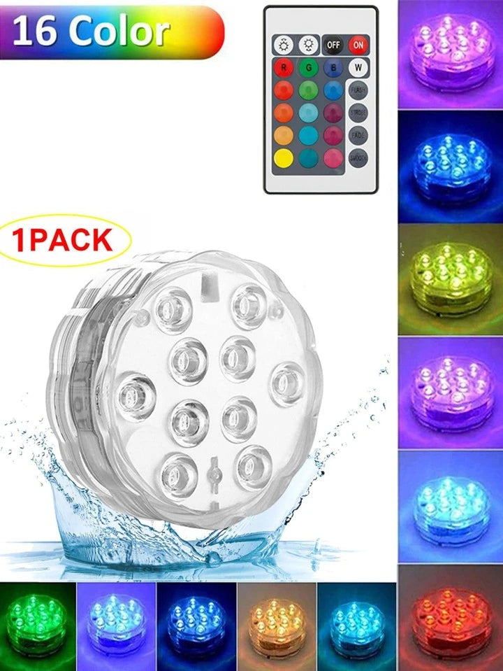 luces LED sumergibles multicolores